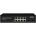 Неуправляемый POE-коммутатор 10 портов Osnovo SW-80802(150W) ( 8x1Гбит/ с, 2xSFP, 8xPOE, PoE‑бюджет 150 Вт) корпус - металл