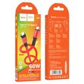 Кабель Type-C HOCO X85 Strength 60W (Type-C, 1м, пластик, Красный)
