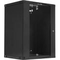 Шкаф коммутационный Lanmaster Next (TWT-CBWNG-18U-6X6-BK) настенный 18U 550x600мм пер.дв.стекл 60кг черный 29кг 988мм IP20
