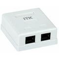 Розетка компьютерная ITK RJ-45 CAT5e, внешняя, двойная (CS2-1C5EU-22 )