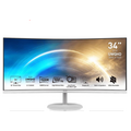 Монитор MSI 34" Pro MP341CQW изогнутый белый (VA, 3440х1440, 100 Гц, 1 ms, 300 cd/ m2, 3000:1, audio: 2х2 Вт, HDMIх2)