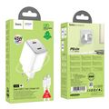 СЗУ HOCO N42 Elogiado (2xType-C, PD45W, белый) + кабель Type-C
