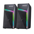Колонки 2.0 Defender Stellar 6W, черный, miniJack 3.5, USB, Пластик (65043)