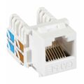 Розеточный модуль Keystone Jack 8P8C (RJ-45), UTP, Cat5e. NetLan, белый (EC-UKJ-UD2-WT-10) Упаковка 10 шт