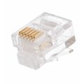 Коннектор RJ-12 Cat3, 3 микрона, неэкранированный, NetLan, упаковка 100 шт (EC-UP6P6C-UC-003-TR-100)