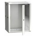 Шкаф настенный телекоммуникационный 19" 18U, Ш600xВ900xГ600, передняя дверь - стекло, серый ITK (LWR3-18U66-GF)