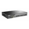 Управляемый PoE-коммутатор 10 портов D-Link DSS-200G-10MP (8х1Гбит/ с, 2хSFP, 8хPoE, PoE‑бюджет 130 Вт) 2 уровня