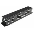 Организатор кабельный 19" 2U, с пластиковыми кольцами и крышкой, Hyperline [CM-2U-PL-COV]