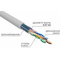 Кабель Cu FTP, Внутренний, 4x2x0.57, бухта 305м., Cat6, нг(А)-HF, Rexant (01-0167)
