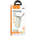 Внешний аккумулятор 10000mAh HOCO Q27A Jewel, с кабелем, индикатор заряда, золотой