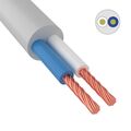 Провод соединительный ПВС 2x1,5 мм², белый, длина 5 метров, ГОСТ 7399-97, Rexant (01-8035-5)