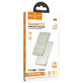 Внешний аккумулятор 5000mAh HOCO Q26A Joy, магнит, беспроводная зарядка, индикатор заряда, металл, золотой