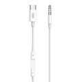 Кабель -XO- 1м, 3.5 Jack - Type-C, Белый, коробка, (6920680880607)