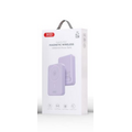 Внешний аккумулятор 10000mAh -XO- PR231, Type-C PD20 x1, QC3.0, магнит, беспроводная зарядка, пластик, фиолетовый