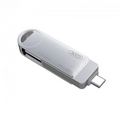 Флеш-накопитель -XO- 128Gb USB 3.0/ Type-C DK03 Серебристый (6920680825950)