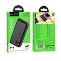 Внешний аккумулятор 20000mAh HOCO J123A Element, USB x2, пластик, черный