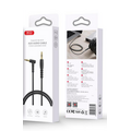 Кабель -XO- 1м, 3.5 Jack(П) - 3.5 Jack(П), Пластик, Черный, коробка, (6920680856701)