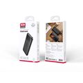 Внешний аккумулятор 10000mAh -XO- PB301, USB x2, Type-C x1, пластик, черный