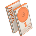 Внешний аккумулятор 5000mAh HOCO Q32 Bird, Type-C x1, Type-C PD20 x1, QC3.0, магнит, беспроводная зарядка, индикатор заряда, металл, золотой