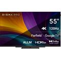 Телевизор 55" Digma UHD 55C Smart TV, 4K Ultra HD, 120 Гц, HDMI х3, USB х2, чёрный