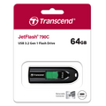 Флеш-накопитель Transcend 64GB JetFlash 790 (Black) type-C USB 3.2