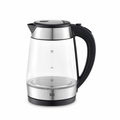 Чайник электрический BQ KT1738G серебристый/ черный (2200 Вт, объем - 1.7 л, корпус: стекло/ пластик)