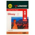 Фотобумага Lomond, A4, 260 гр/ м2, 50л,односторонняя глянцевая