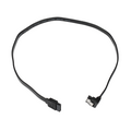 Кабель интерфейсный SATA Gembird/ Cablexpert CC-SATAM-DATA90-BL-50CM,  угловой разъем, 7pin/ 7pin, металл, защелка, черный,пакет