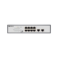 Неуправляемый коммутатор Origo 8x1000Base-T PoE, 2x1000Base-T, PoE Budget 120W, Long-range PoE up to 250m, 19" w/ brackets