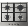 Газовая варочная панель Korting HG 665 CX серебристый (конфорок - 4 шт, панель - нержавеющая сталь)