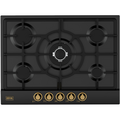 Газовая варочная панель Korting HG 761 CTGN черный (конфорок - 5 шт, панель - эмалированная сталь)