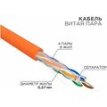 Кабель Cu UTP, Внутренний, 4x2x0.57, бухта 305м., Cat6, нг(А)-HF, Rexant (01-0050)