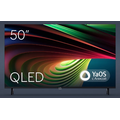 Телевизор 50" TUVIO TQ50UFGHH11 QLED, YaOS, 4K Ultra HD, 60 Гц, Голосовой пульт, HDMI х3, USB х2, темно серый