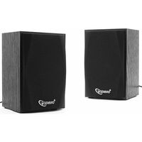 Акустическая система Gembird 2.0 SPK-201 Dark Wood, 5W, mini Jack 3.5 мм (SPK-201)