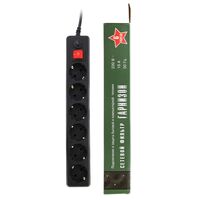 Сетевой фильтр 3 м Гарнизон EHB-10 черный, 6 розеток (EHB-10)