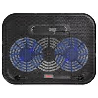 Подставка для ноутбука Buro BU-LCP140-B214H 14"338x255x22мм 1xUSB 2x 140ммFAN 480г металлическая сетка/ пластик черный