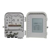 Кросс-муфта оптическая герметичная GJS-X30 (8 сварок, 8 абонентских выводов, планка под 8 SC, 3 ввода кабеля, 200*215*54) с металлической планкой