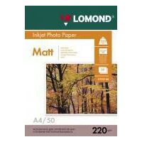Фотобумага Lomond двусторонняя, матовая, A4 (210x297мм), 220 гр/ м², 50л (0102144)