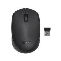 Мышь Logitech B170 оптическая, беспроводная, USB, черный (910-004798)