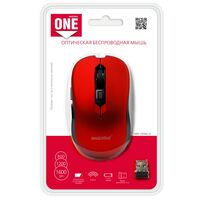 Мышь Smartbuy SBM-200AG-R оптическая, беспроводная, Радио USB, красный (SBM-200AG-R)