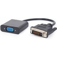 Переходник DVI - VGA Gembird/ Cablexpert 0,2м, черный (A-DVID-VGAF-01) пакет