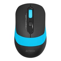 Мышь A4Tech Fstyler FG10S оптическая, беспроводная, USB, офисная, бесшумный клик, черный/ синий (FG10SBL)