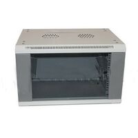 Шкаф настенный телекоммуникационный 19" 06U, Ш600xВ330xГ600, передняя дверь - стекло, серый (ШТН-6U)