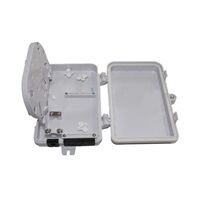 Кросс-муфта оптическая герметичная GJS-X04 (4 сварки, 1 кабельный ввод, 4 абонентских вывода, 185*120*40, пластиковая планка)