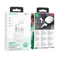 TWS наушники Borofone BW17 Only, вкладыши, BT. белый (6974443385380)