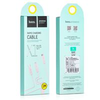 Кабель USB HOCO X1 Rapid (Type-C/ Lightning/ MicroUSB, 1м, пластик, Белый)