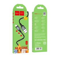 Кабель USB HOCO X86i (Lightning, 1м, силиконовый, Черный)