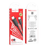 Кабель Type-C HOCO X88 Gratified PD (Lightning, 1м, пластик, Черный)