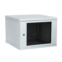 Шкаф настенный телекоммуникационный 19" 15U, Ш600xВ703x450, передняя дверь - стекло, серый (СН-15U-06-04-ДС-1-7035)