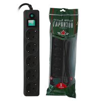 Купить Сетевой фильтр 1.4 м Гарнизон EHLB-5, 10 А, 2200 Вт, 5 розеток, черный (EHLB-5) в Симферополе, Севастополе, Крыму